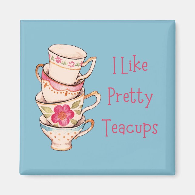 J'Aime Les Jolies Teups Blue Fridge Magnet (Devant)