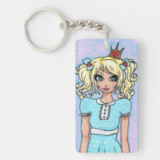 "J'aime les lapins pelucheux ! "Porte - clé