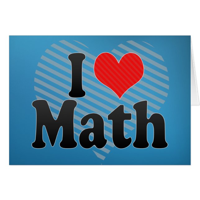 J'aime les maths (Devant horizontal)