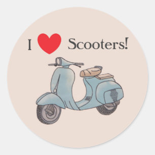 J'Aime Les Scooters ! Autocollants