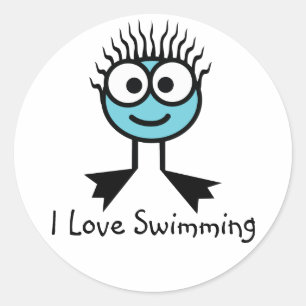 J'Aime Les Stickers De Baignade