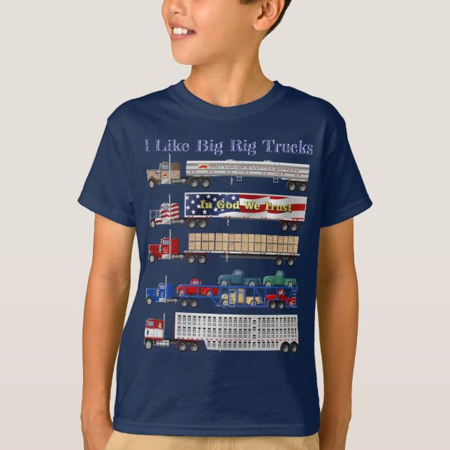 J'Aime Les T-Shirt De Gros Camions (Devant)