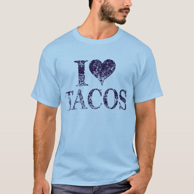 J'aime les tacos - je suis tshirt de coeur tacos (Devant)