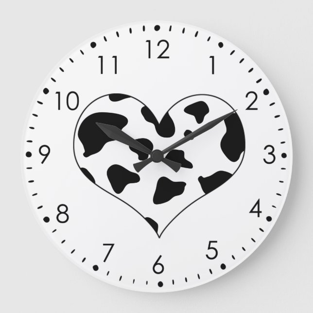 J'Aime Les Vaches Horloge Mur (Recto)