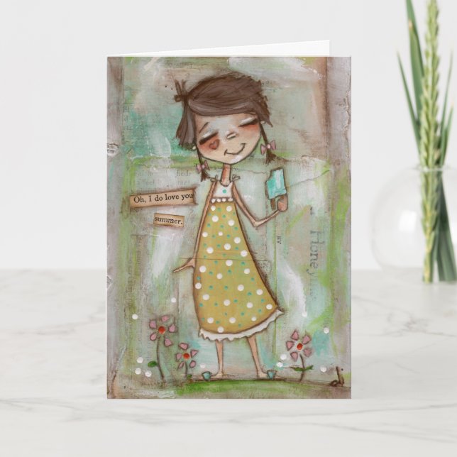 J'aime l'été et vous - Carte de voeux (Devant)