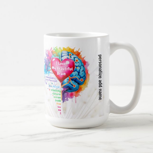 J'Aime Ma Belle Brain Beverage Mug (Droite)