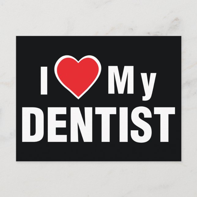 J'Aime Ma Carte Postale Dentist (Devant)