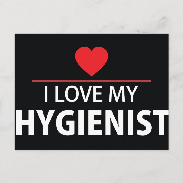 J'Aime Ma Carte Postale Hygiéniste (Devant)