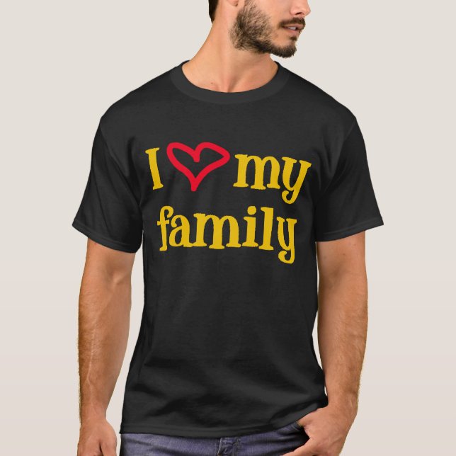 J'aime ma famille — T-shirt (Devant)