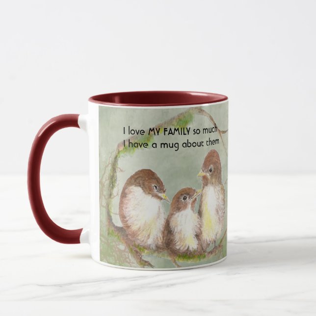 J'aime ma famille tellement je me moque Citer Mug (Gauche)