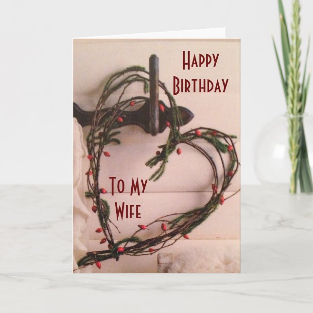 J'AIME MA FEMME SUR TA CARTE D'ANNIVERSAIRE (Devant)