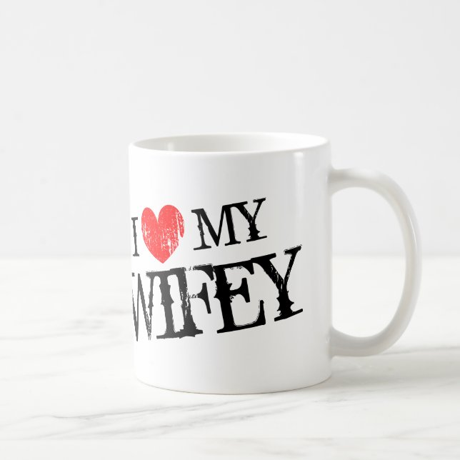 J'aime ma femme Valentines Jour mug pour mari (Droite)