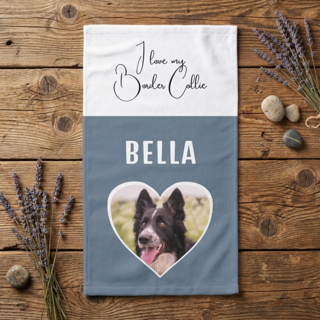 J'aime ma frontière Collie Chien Photo en Nom du C (Créateur téléchargé)