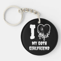 J'aime ma Goth Girlfriend Drit Heart Photo