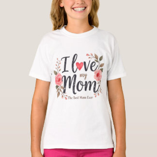 J'Aime Ma Maman Filles T-Shirt