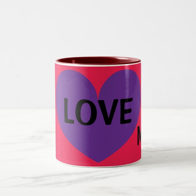 J'AIME ma maman mignonne Coeur Design Café Mug pou (Centre)