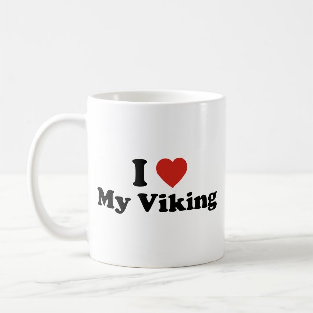 J'Aime Ma Mug De Café Viking (Gauche)