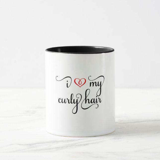 J'Aime Ma Mug De Cheveux Courbée (Centre)