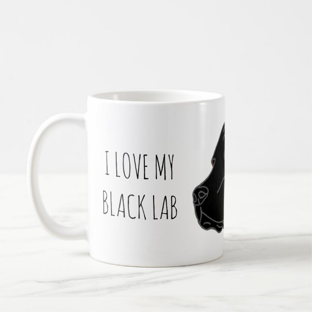 J'Aime Ma Mug De Chien Du Black Lab (Gauche)