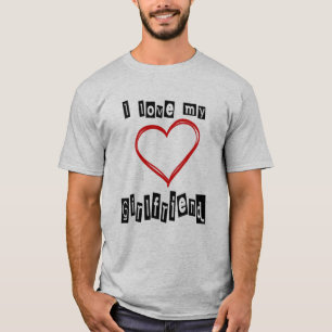 J'aime ma petite amie personnalisable t-shirts d'a