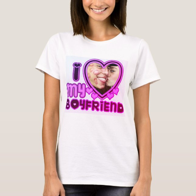 J'Aime Ma Petite Amie T-Shirt Personnalisé (Devant)