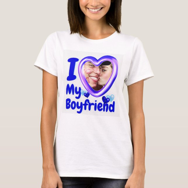 J'Aime Ma Petite Amie T-Shirt Personnalisé (Devant)