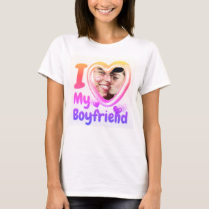 J'Aime Ma Petite Amie T-Shirt Personnalisé
