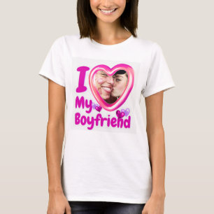J'Aime Ma Petite Amie T-Shirt Personnalisé