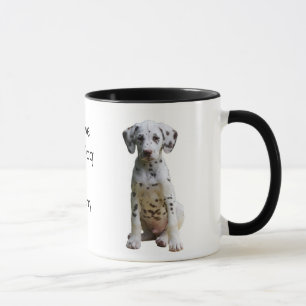 J'aime ma tasse de café dalmatienne de chien