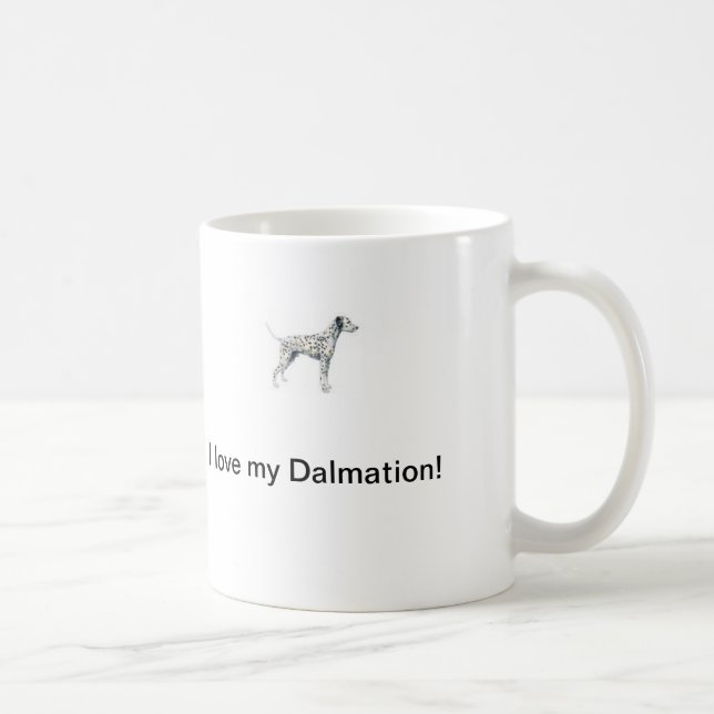 J'aime ma tasse de Dalmation (Droite)