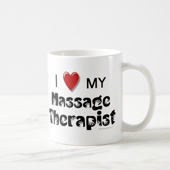 J'aime ma tasse de thérapeute de massage (Droite)