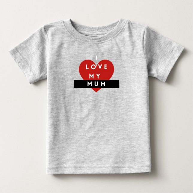 J'aime maman bébé t-shirt (Devant)