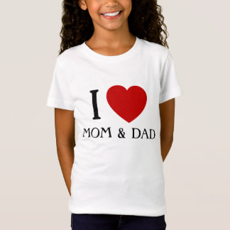 J'aime maman et papa| T-shirts pour enfants et béb