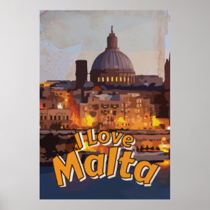 J'aime Matla Affiche de voyage vintage