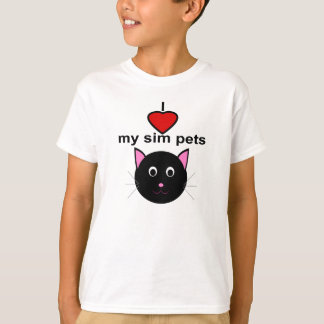 J'aime mes animaux familiers de sim - T-shirt de