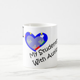 J'aime mes étudiants avec la tasse d'autisme