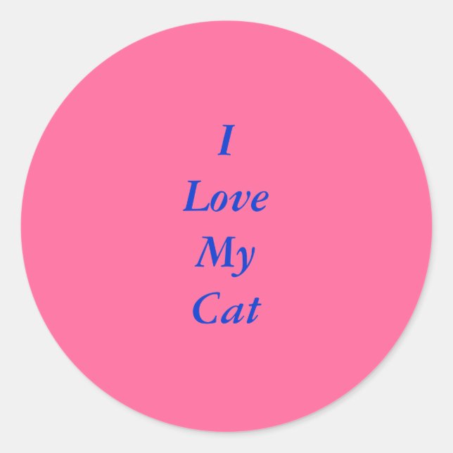 J'Aime Mes Stickers Chat (Devant)