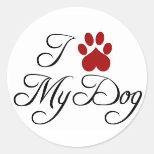 J'Aime Mes Stickers Chien