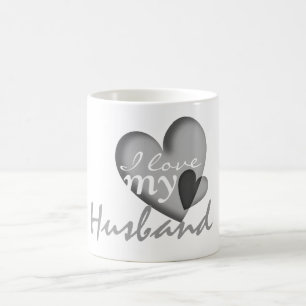 J'aime mes tasses noires et blanches de mari de