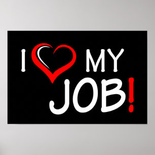 J'aime mon affiche du travail