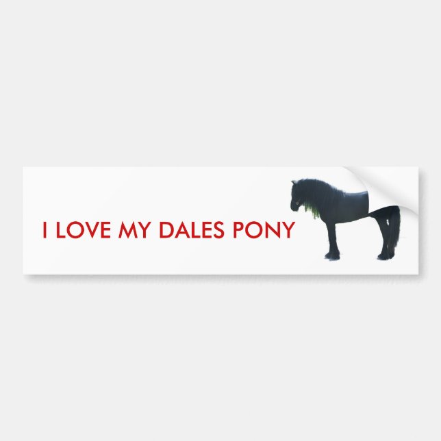 J'aime mon autocollant de poney de vallées (Devant)