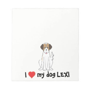 J'aime mon Bloc-notes pour chien