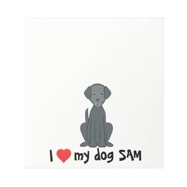 J'aime mon Bloc-notes pour chien (Devant)
