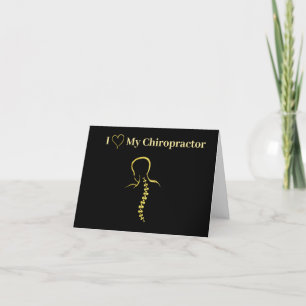J'aime mon Carte de remerciements chiropraticien