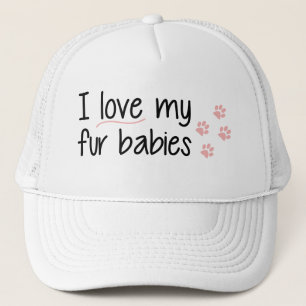 J'aime mon casquette de bébés de fourrure