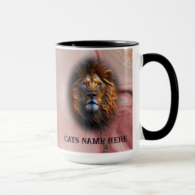 J'aime mon chat Texte personnalisé Mug café person (Droite)