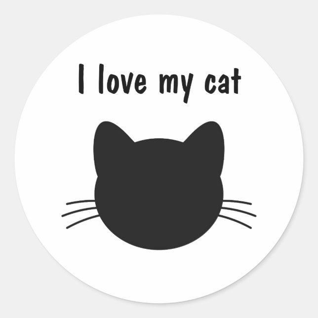 J'aime mon chaton Sticker (Devant)