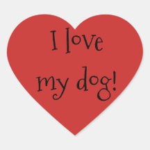 J'Aime Mon Chien ! Stickers cœurs