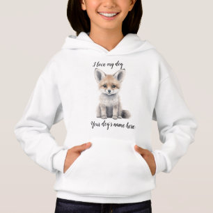 J'aime mon chien sweat - shirt à capuche son nom e