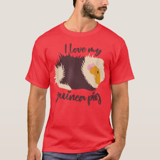 J'Aime Mon Cochon De Guinée Cavy Mignonne T-Shirt 